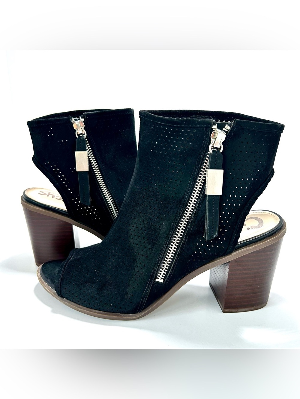 Women’s Casual Circus By Sam Edelman Black Suede Kimmie Booties, Size 9